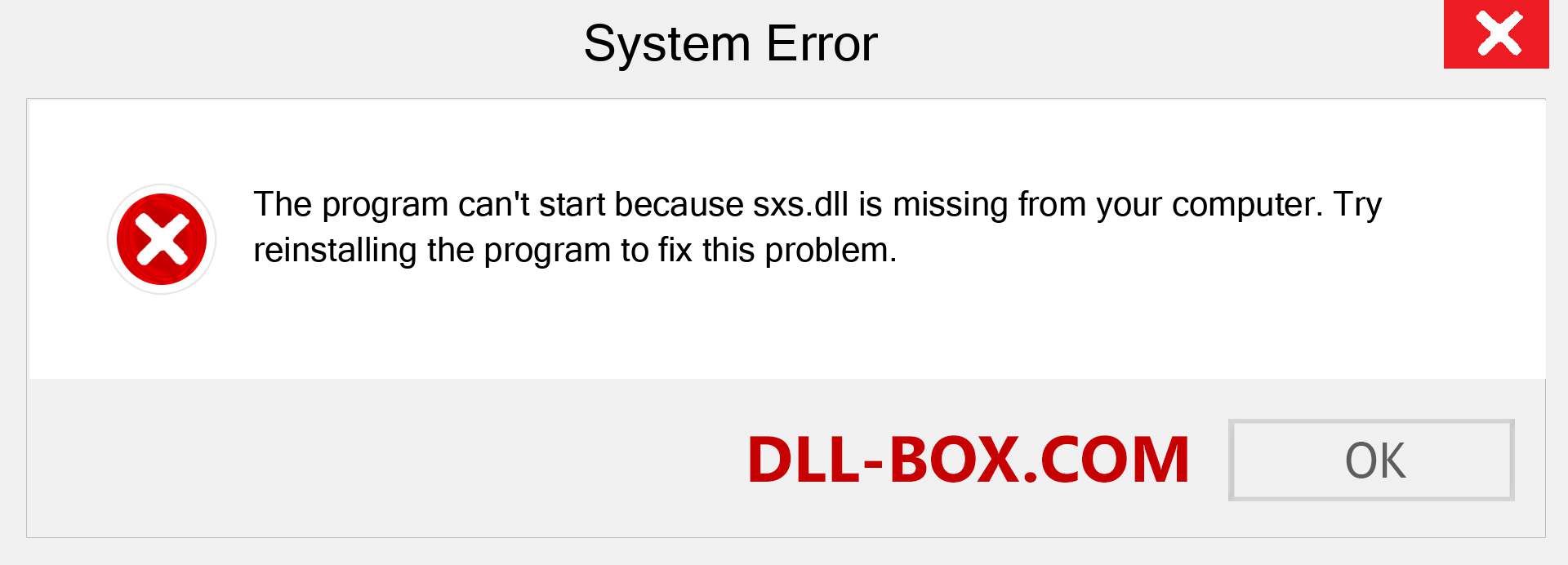  sxs.dll file is missing?. Download for Windows 7, 8, 10 - Fix  sxs dll Missing Error on Windows, photos, images